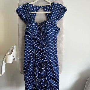 Size 2 Guess Limited Edition Silk Polka Dot Vintage Dress